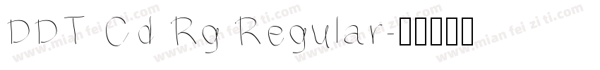 DDT Cd Rg Regular字体转换